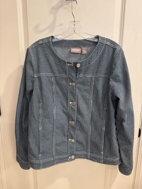Chicos lightweight jean jacket, Size 1